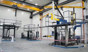 Наш клиент откри свое ново хале оборудвано с 5 тонен едногредов кран и два конзолни крана